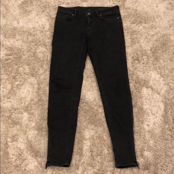 AllSaints “Mast” Black Ankle Zip Skinny Jean - Picture 1 of 8